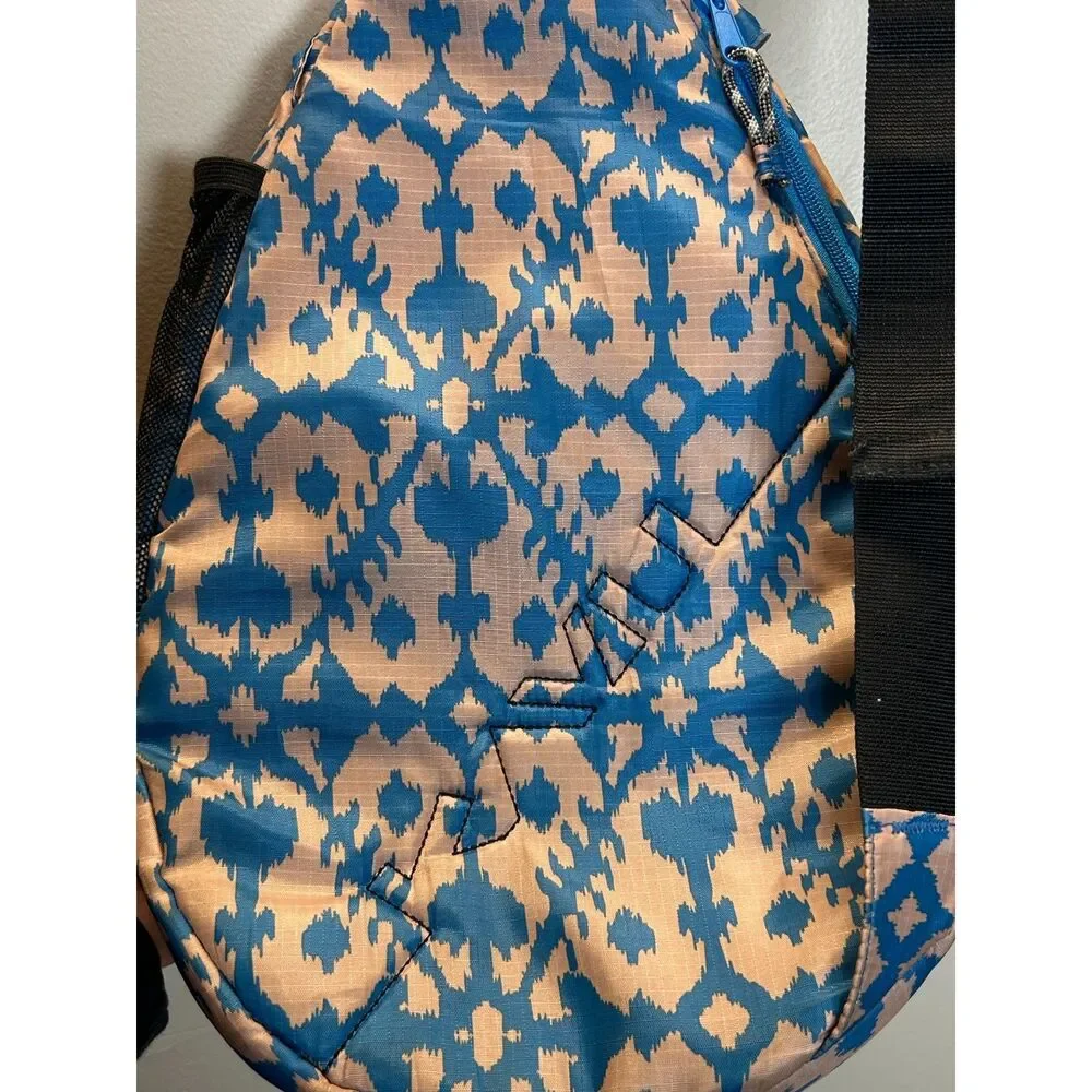 Kavu Men's Blue Multicolor Rope Sling back Swim Canvas Shoulder Bag EUC